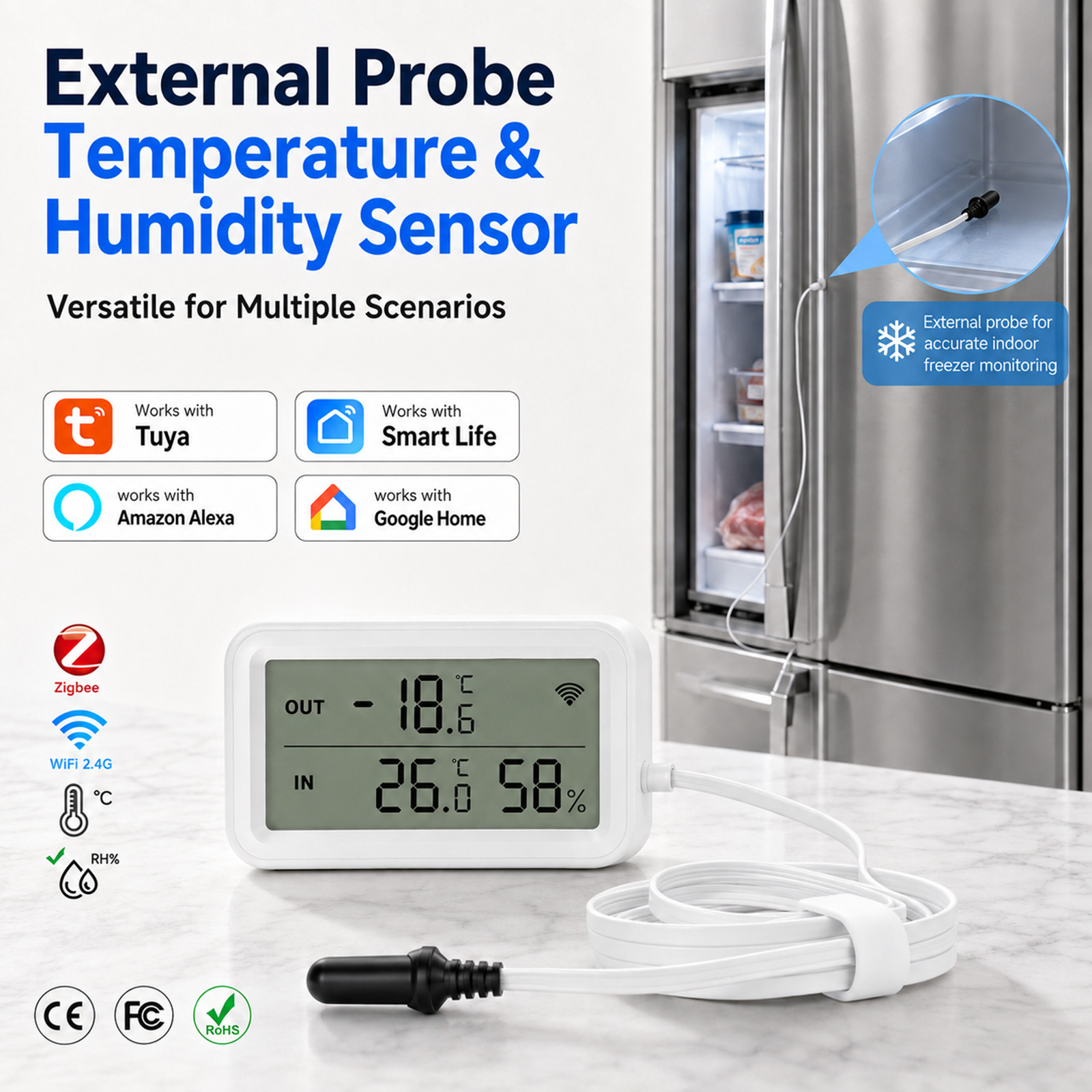 External Waterproof Probe Temp - Digital Hygrometer Probe recension och pris